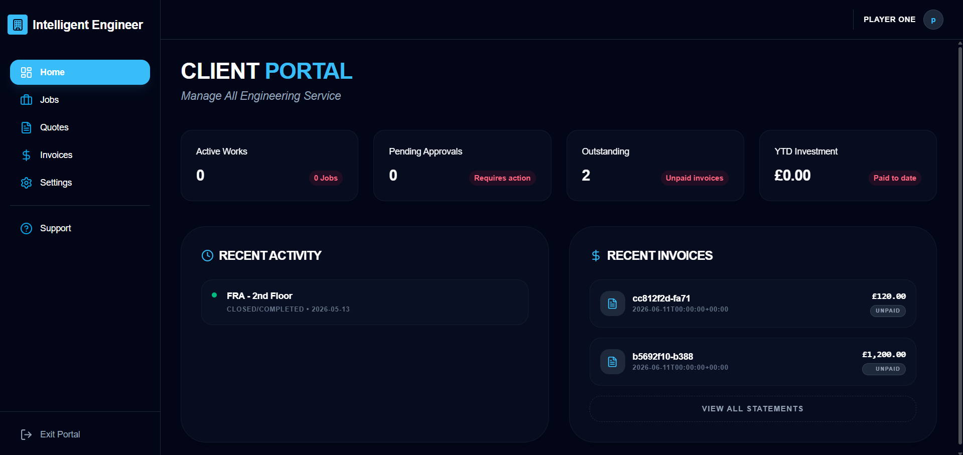 Client Portal Dashboard